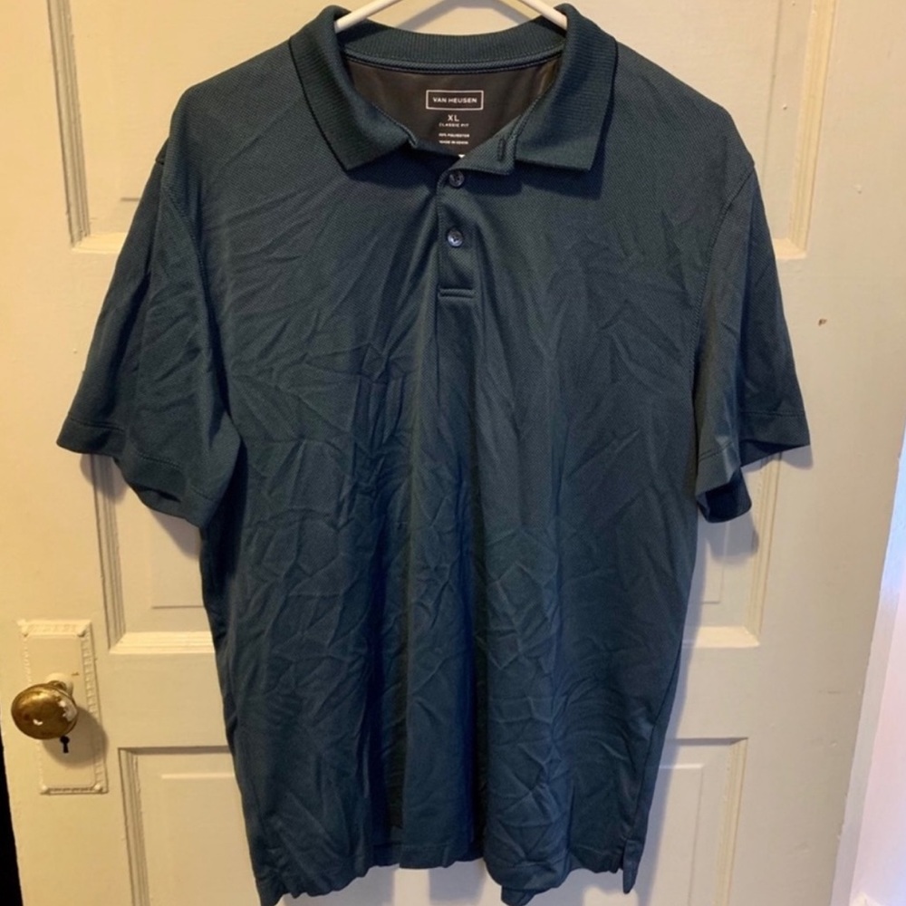 SALE🌟|| Van Heusen Teal Polo